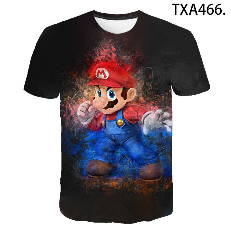 T-shirt-3D-pour-hommes-femmes-et-enfants-jeux-classiques-Super-Mario-Adventure-Island-hauts-pour