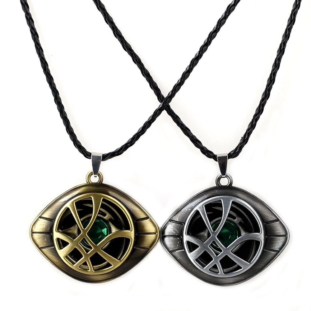 Porte-cl-avec-lunettes-Avengers-Doctor-Strange-collier-avec-pierres-de-temps-Infinity-pendentif-Figure-de