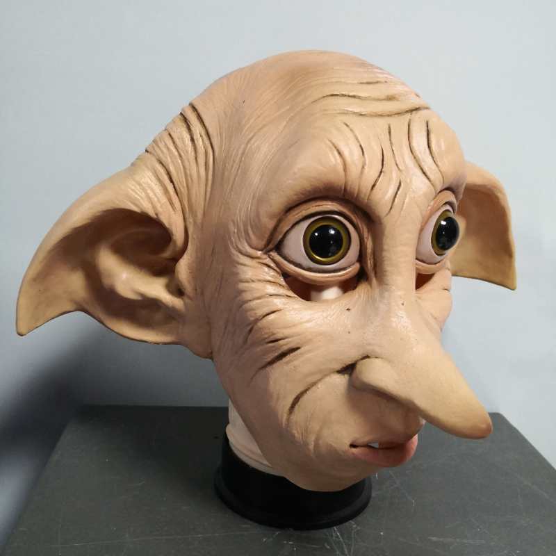 Masque-Cosplay-en-Latex-Dobby-Elfin-accessoires-de-d-guisement-de-carnaval-d-halloween-Style-Animal