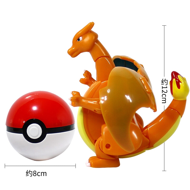 Figurines-Pok-mon-Dracaufeu-Pikachu-Solgaleo-et-Pok-ball-pour-enfant-jouet-produit-original-cadeau