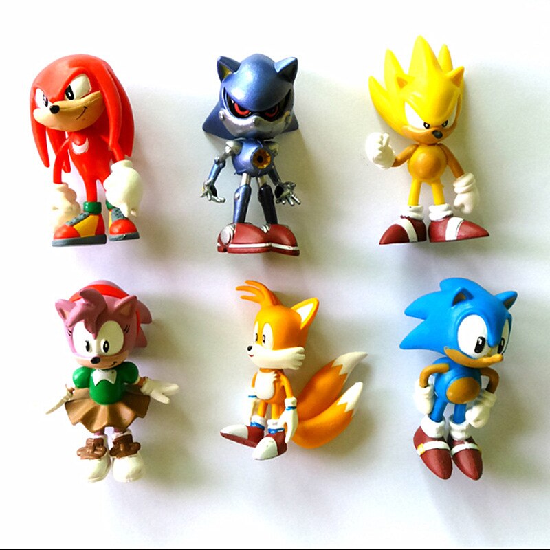 Figurines-Sonic-6-pi-ces-ensemble-6-7cm-jouet-en-Pvc-queue-d-ombre-jouets-pour