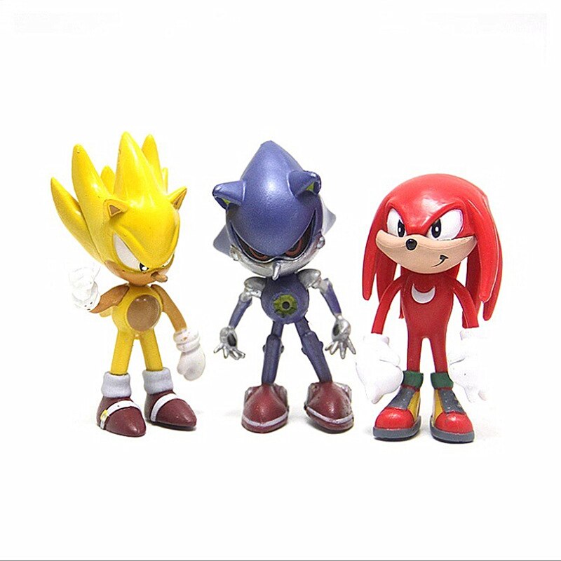 Figurines-Sonic-6-pi-ces-ensemble-6-7cm-jouet-en-Pvc-queue-d-ombre-jouets-pour