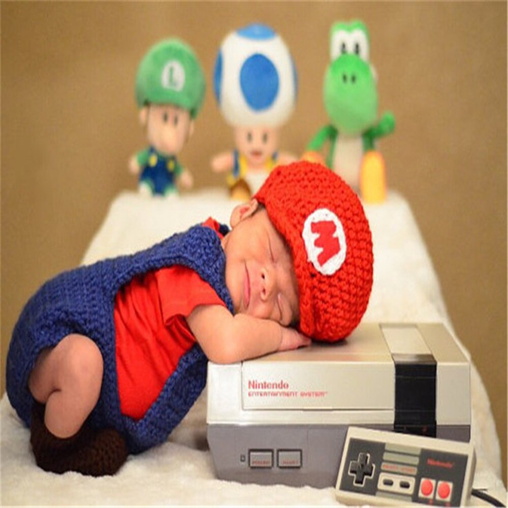 B-b-enfant-v-tements-Super-Mario-chapeaux-pour-nouveau-n-s-dessin-anim-Mario-Cosplay