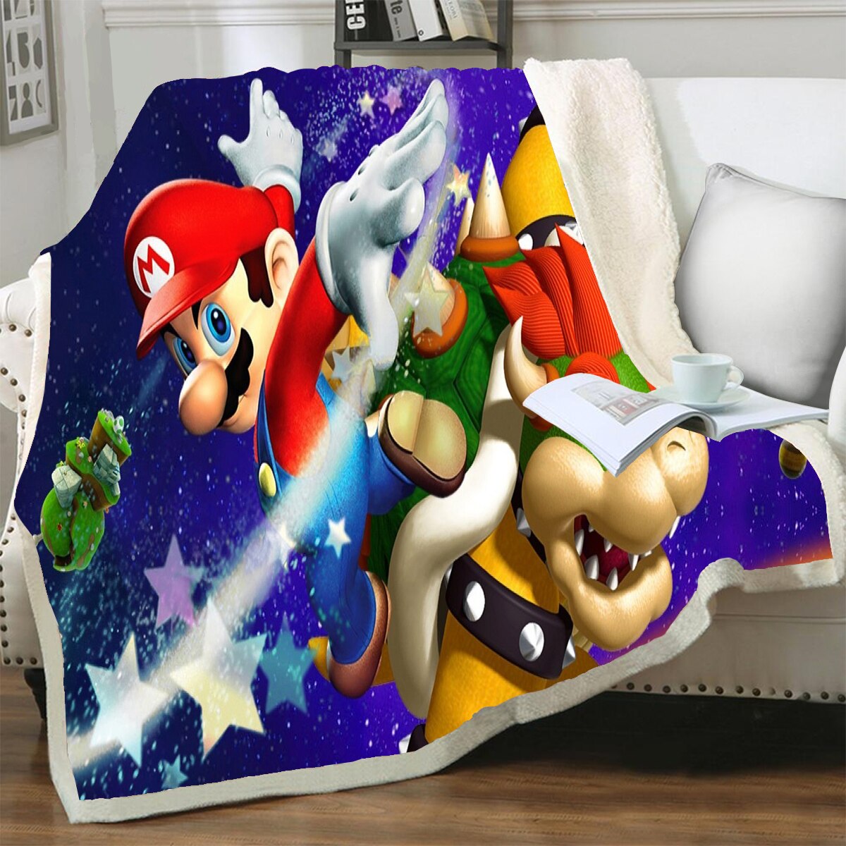 Flanelle-trois-paissir-grande-couverture-Super-Mario-motif-3D-imprim-couvertures-pour-sur-le-lit-canap