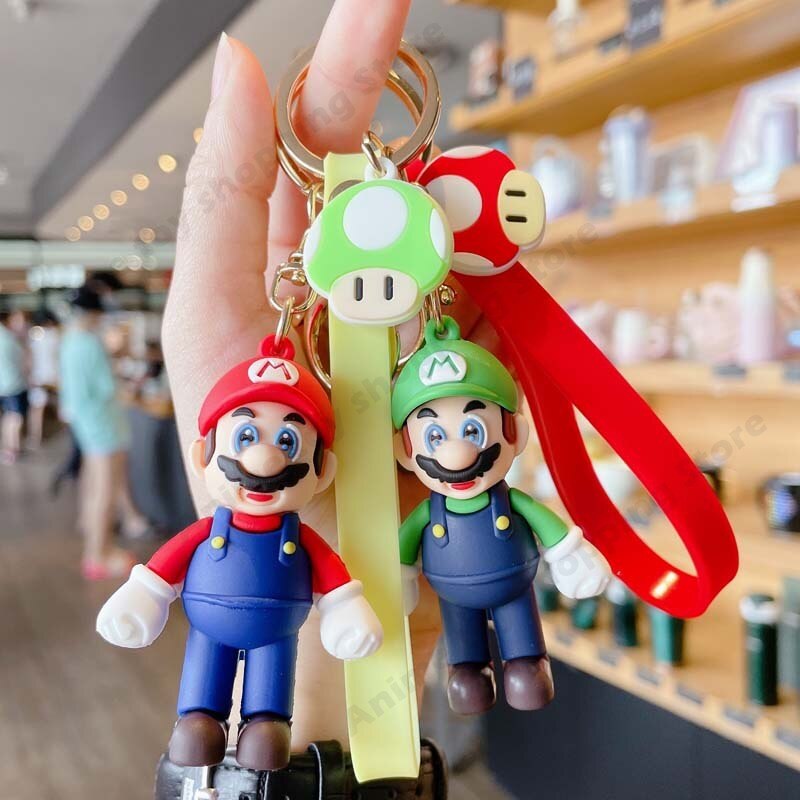 Super-Mario-jeu-Mario-bros-Luigi-champignon-personnage-poup-es-mignon-dessin-anim-porte-cl-s