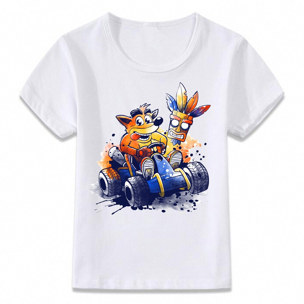 T-shirt-de-bande-dessin-e-Crash-pour-enfants-v-tement-pour-gar-ons-et-filles