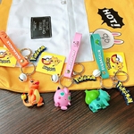 Porte-cl-s-de-voiture-avec-personnages-de-dessin-anim-pok-mon-authentique-jouet-Pikachu-Psyduck