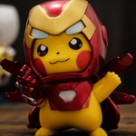 Figurine-Pokemon-Iron-Man-2-en-1-Pikachu-Cosplay-Eevee-Kits-de-Garage-poup-es-Anime