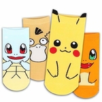 Chaussettes-Pokemon-Pikachu-pour-enfants-figurines-de-dessin-anim-accessoires-Cosplay-chaussettes-imprim-es-courtes