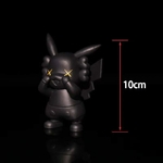 TAKARA-TOMY-figurine-Pokemon-pikachu-Tide-mod-le-KAW-jaune-noir-gris-d-coration-de-voiture