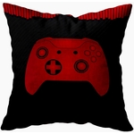 Housse-de-coussin-carreaux-rouges-contr-leur-de-jeu-pour-Gamer-couverture-de-Joystick-Plaid-rouge