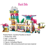 Blocs-de-construction-pour-filles-princesse-moderne-plage-paradis-soleil-maison-ch-teau-parc-aquatique-poup