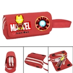 Marvel-trousse-crayons-Spiderman-Double-fermeture-clair-sac-de-papeterie-Ironman-pour-coliers-et-enfants-trousse