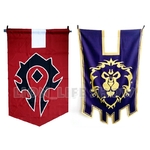 Monde-de-Warcraft-WOW-Alliance-Horde-Banni-re-Drapeau-Dacron-Bleu-Home-Decor-Cosplay-Accessoire