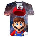 T-shirt-Mario-Bros-pour-gar-ons-et-filles-T-shirt-humoristique-imprim-en-3D-pour