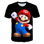 T-shirt-Mario-Bros-pour-gar-ons-et-filles-T-shirt-humoristique-imprim-en-3D-pour