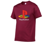 PS-T-shirt-manches-courtes-col-rond-pour-homme-streetwear-estival-en-coton-avec-Xbox-game