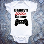 Papa-petit-Gamer-nouveau-n-enfants-b-b-gar-on-filles-barboteuse-combinaison-body-t-manches