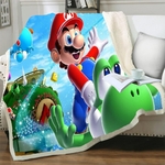 Flanelle-trois-paissir-grande-couverture-Super-Mario-motif-3D-imprim-couvertures-pour-sur-le-lit-canap