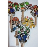 24-pi-ces-Super-Mario-anime-dessin-anim-mario-bros-Luigi-yoshi-Bowser-Cupcake-Toppers-pour