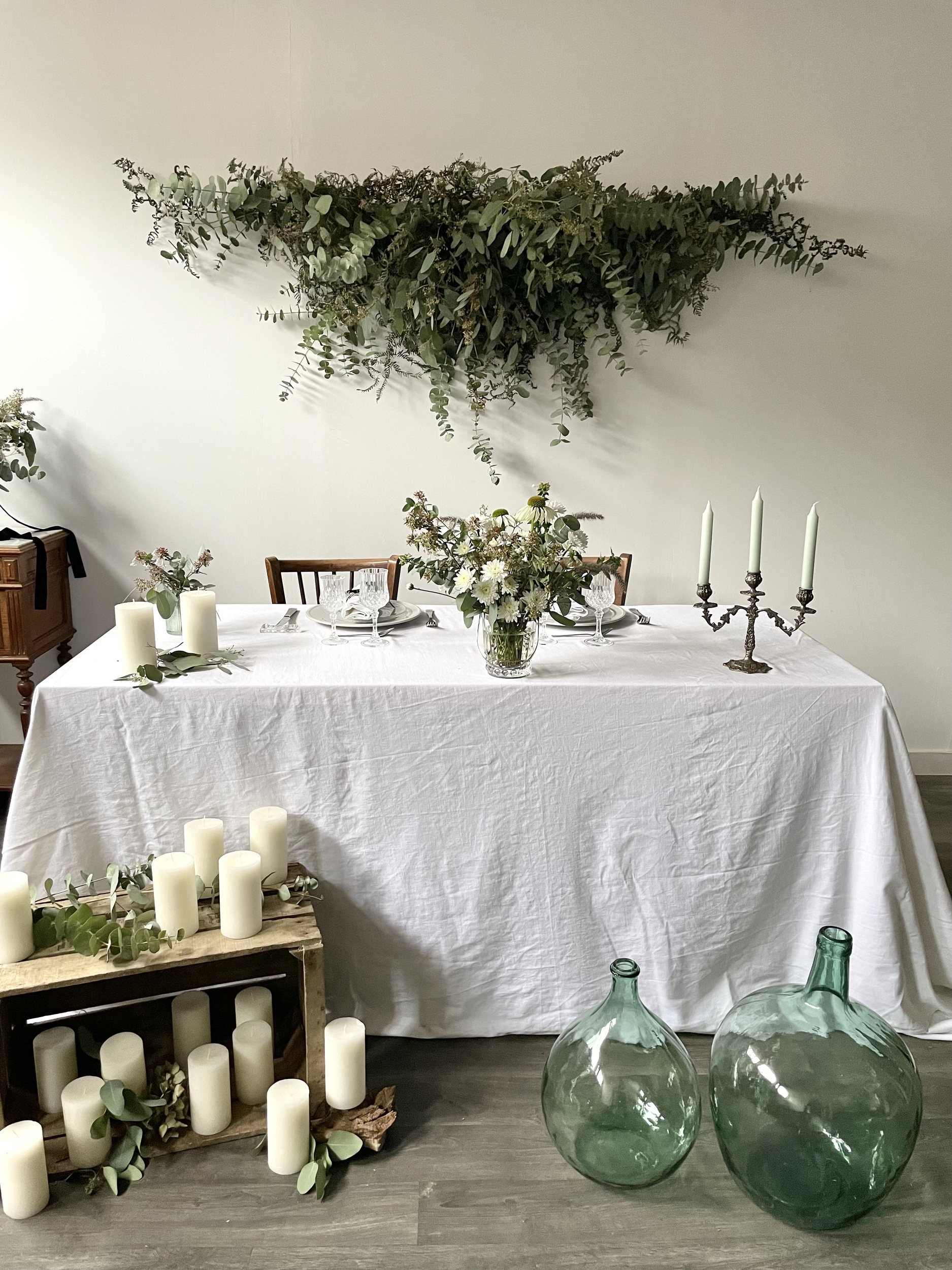 Table de mariés thème blanc