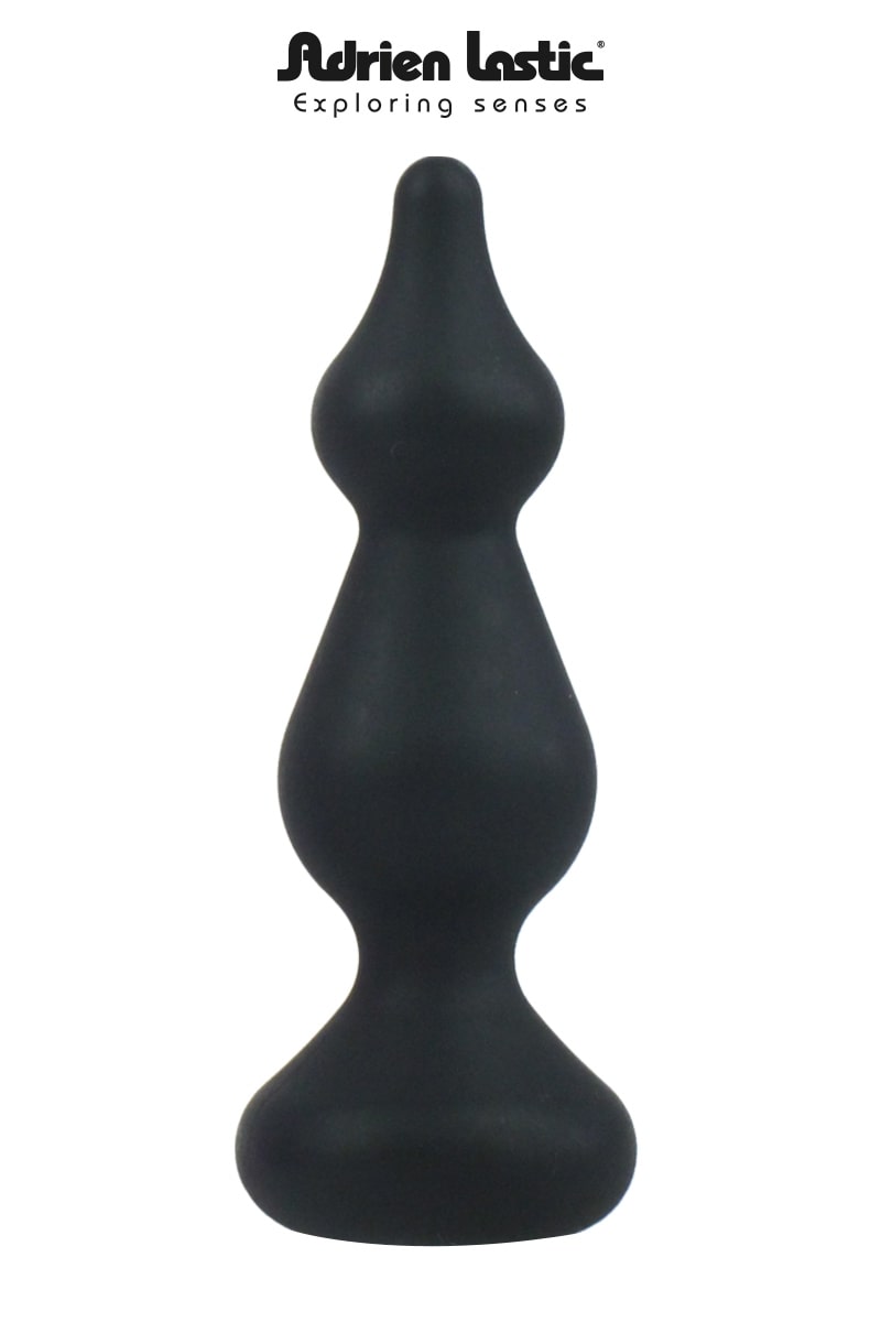 Plug Anal Noir en Silicone Noir Amuse Black - Adrien Lastic