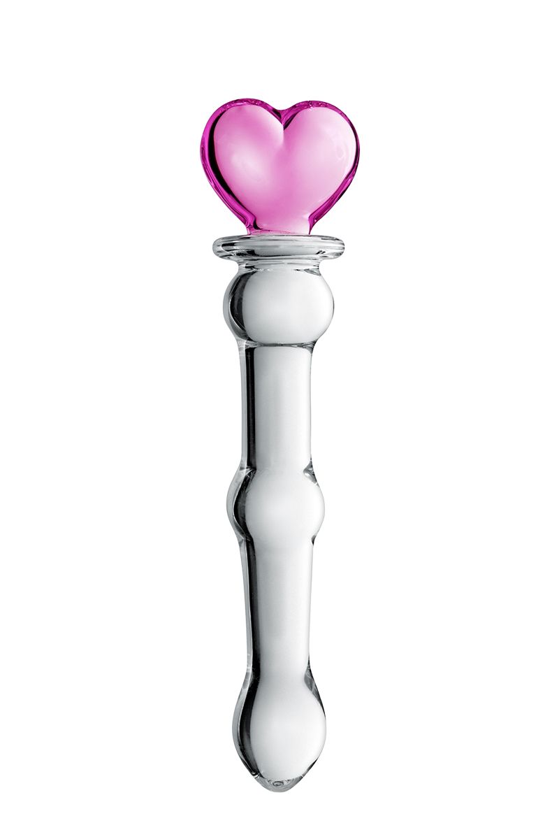 Gode en Verre 21 cm en Forme de Cœur Glossy Toys n° 21