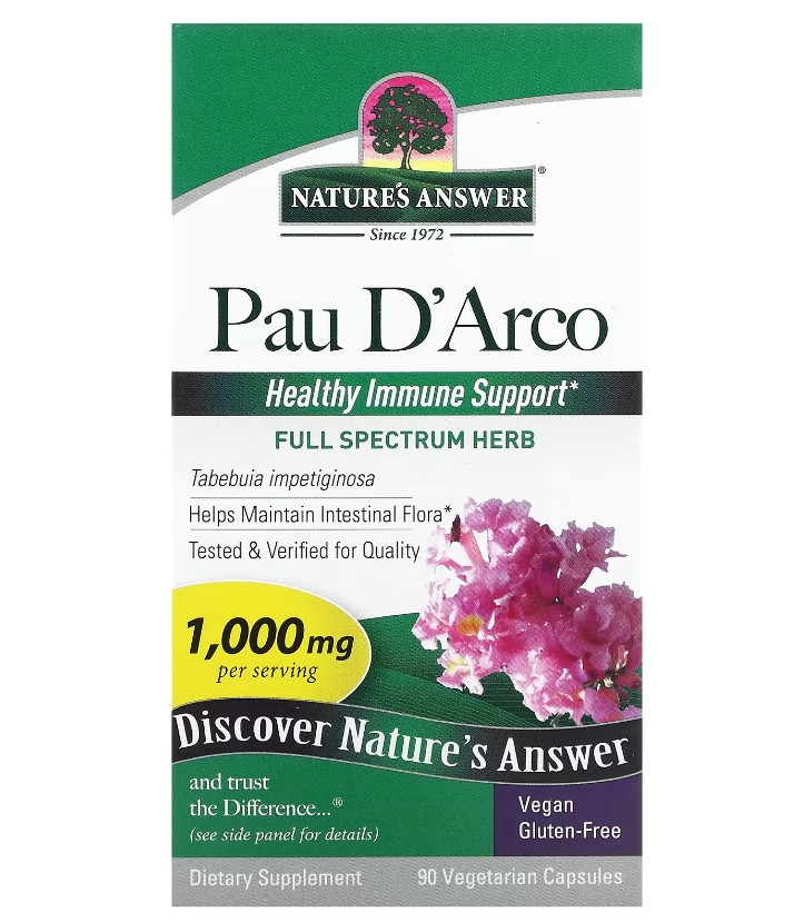 natures answer pau d arco 1000mg 90 capsules