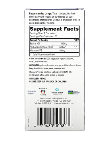 enzymedica betaine hci d