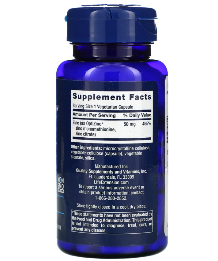 life extension optizinc 50mg b