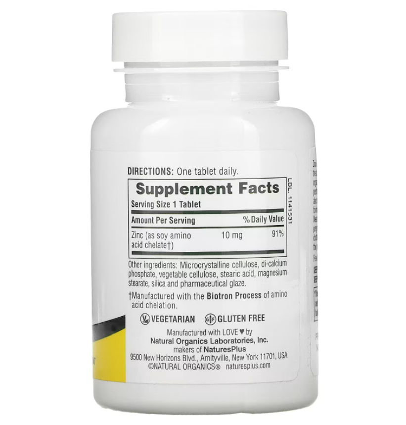 naturesplus zinc 10mg 90 caps b