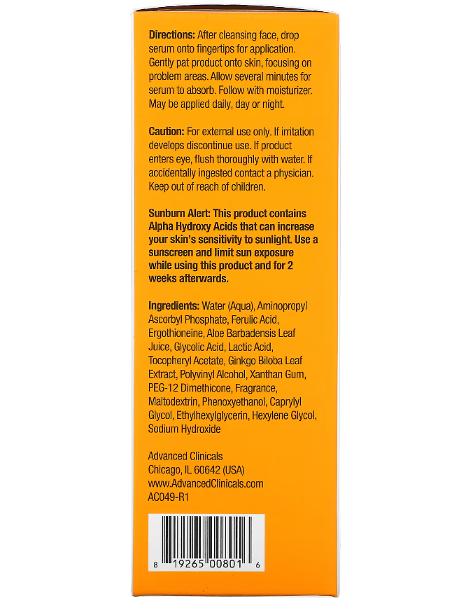 advanced clinical serum vitamine C 52 ml b