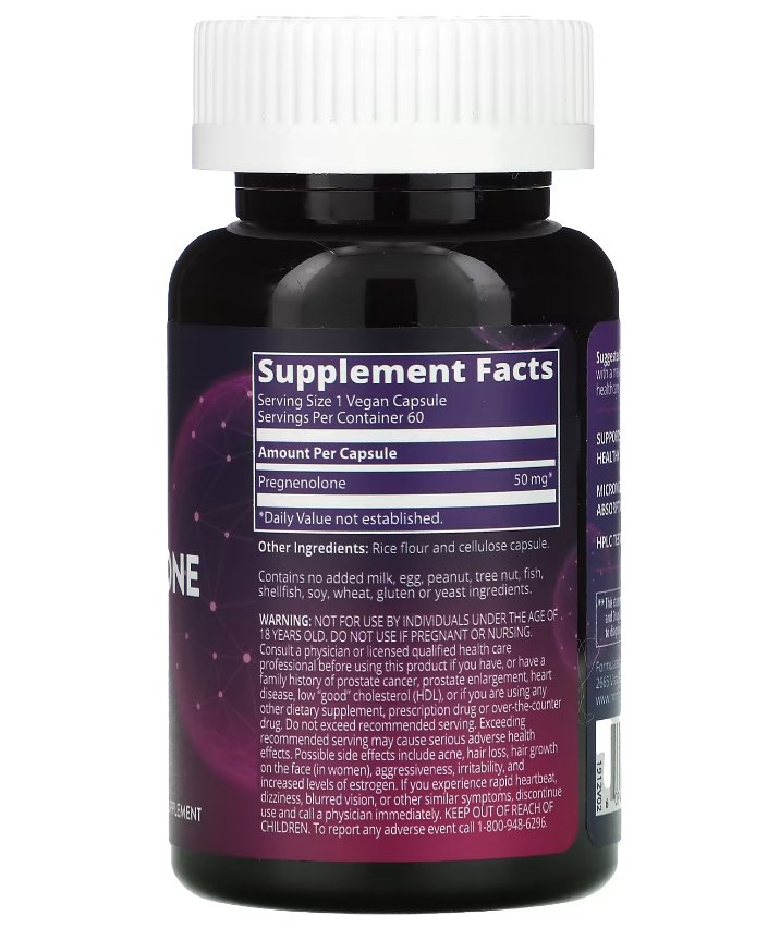 mrm pregnenolone 50mg 60 capsules b