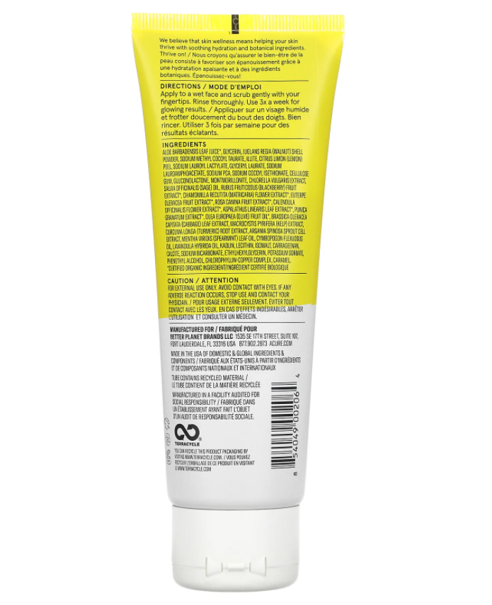 acure scrub exfolliant visage 118 ml b
