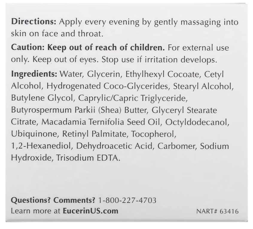Eucerin creme de nuit au Q10 50gr bb