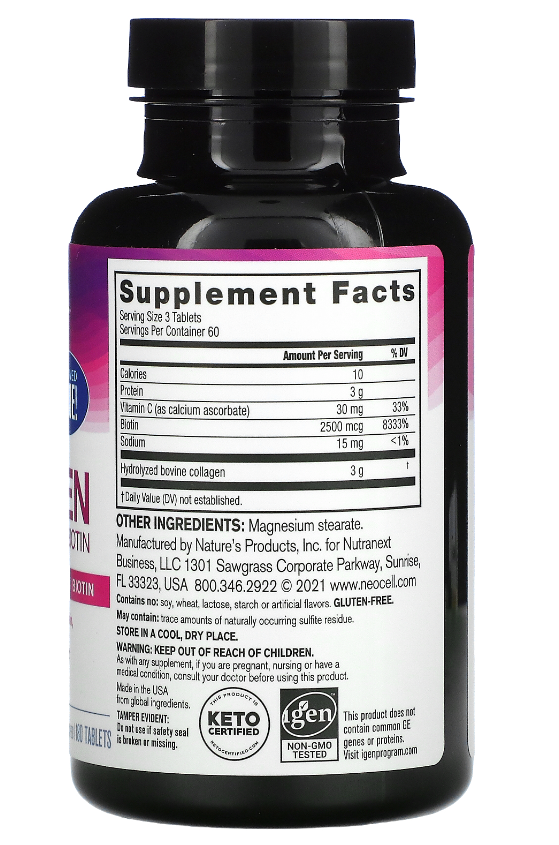 neocell super collagen 180 tablettes b
