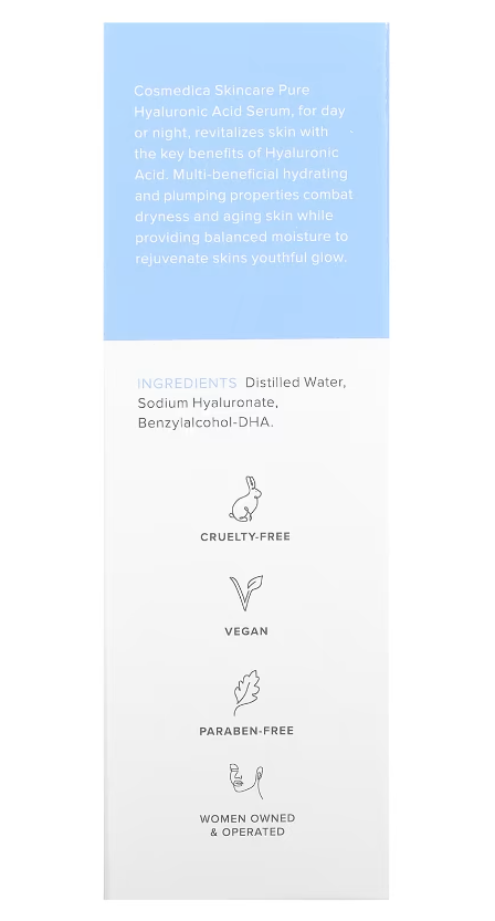 cosmetica skincare serum hyaluronic acid 60ml b