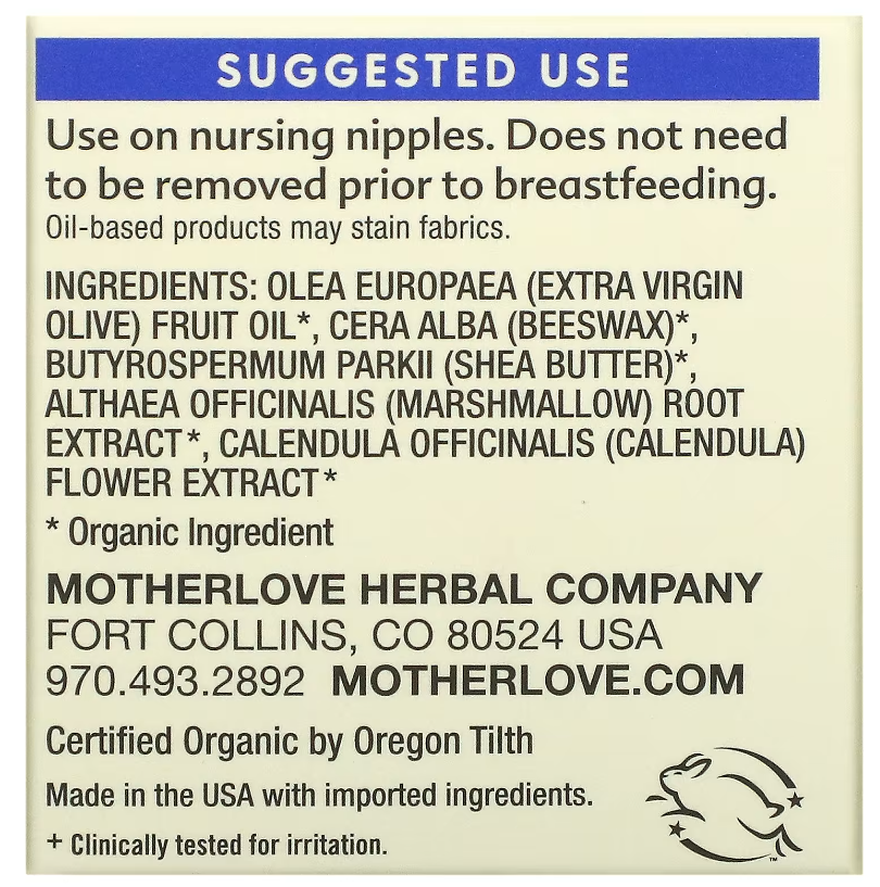 motherlove nipple cream 30ml 2