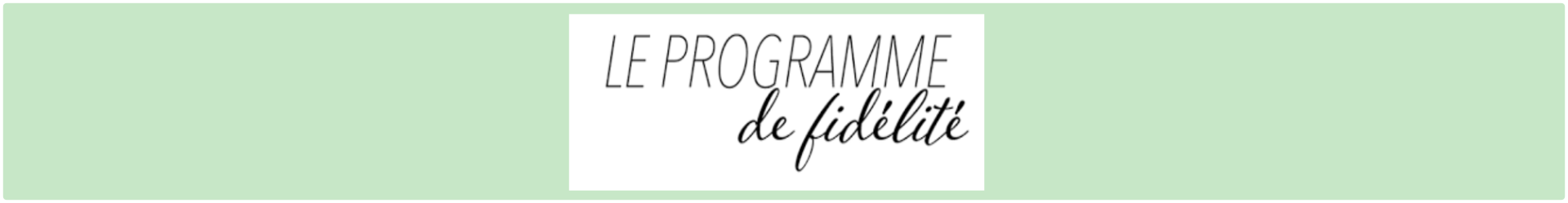 bandeau programme de fidelite