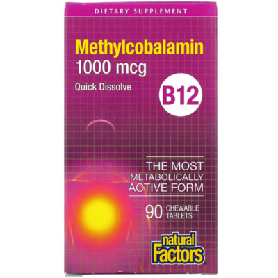 NATURAL FACTORS B12 1000mcg 90 caps