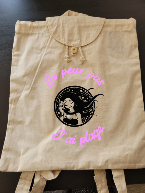 Sac à dos peut pas j\'ai plage femme