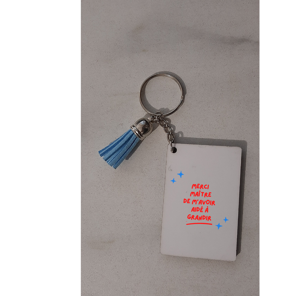 Porte clef rectangulaire Main vers toi