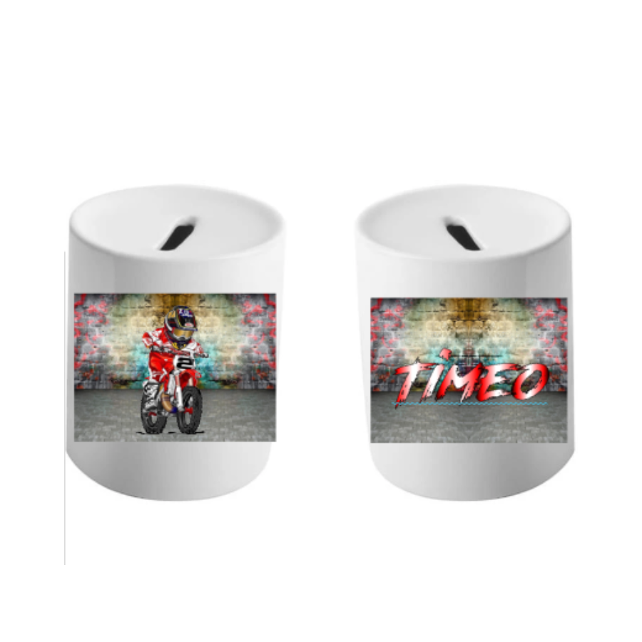 Tirelire Moto Rouge