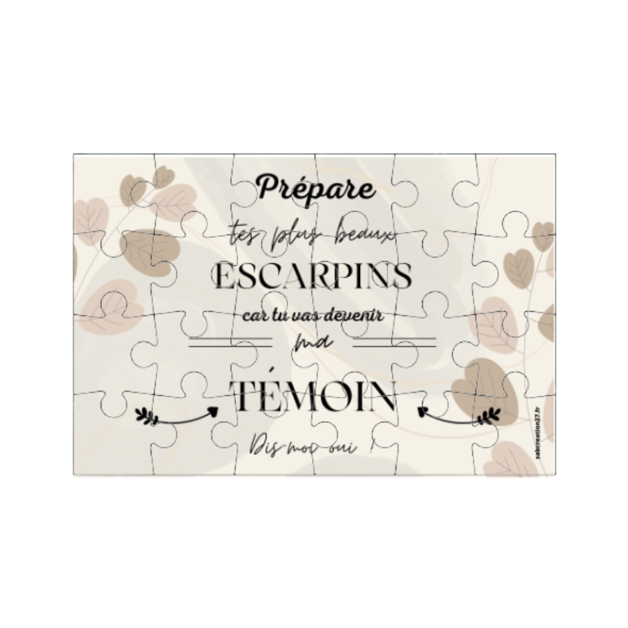 Puzzle Annonce Marraine - Puzzle annonce événement - Sabcreation27