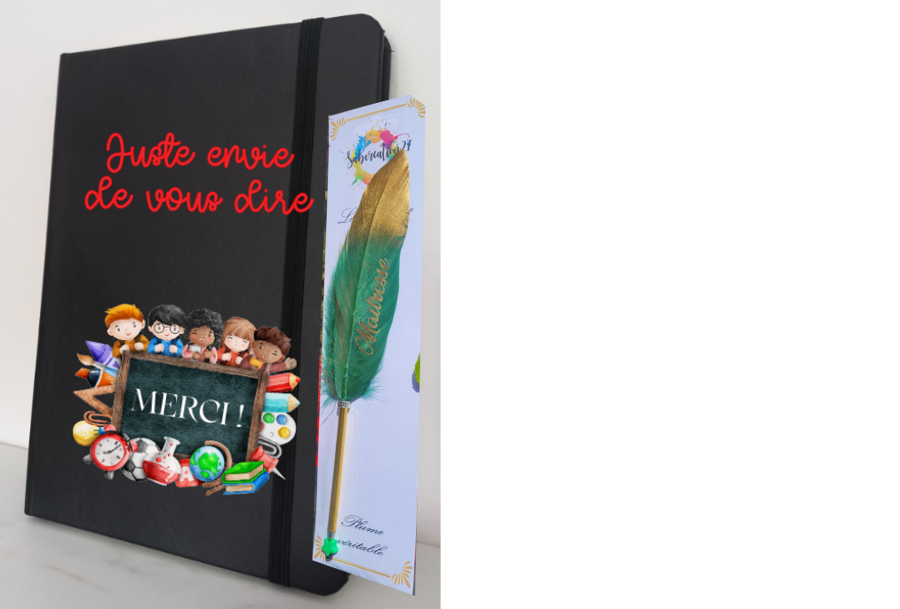 Duo carnet  merci et plume
