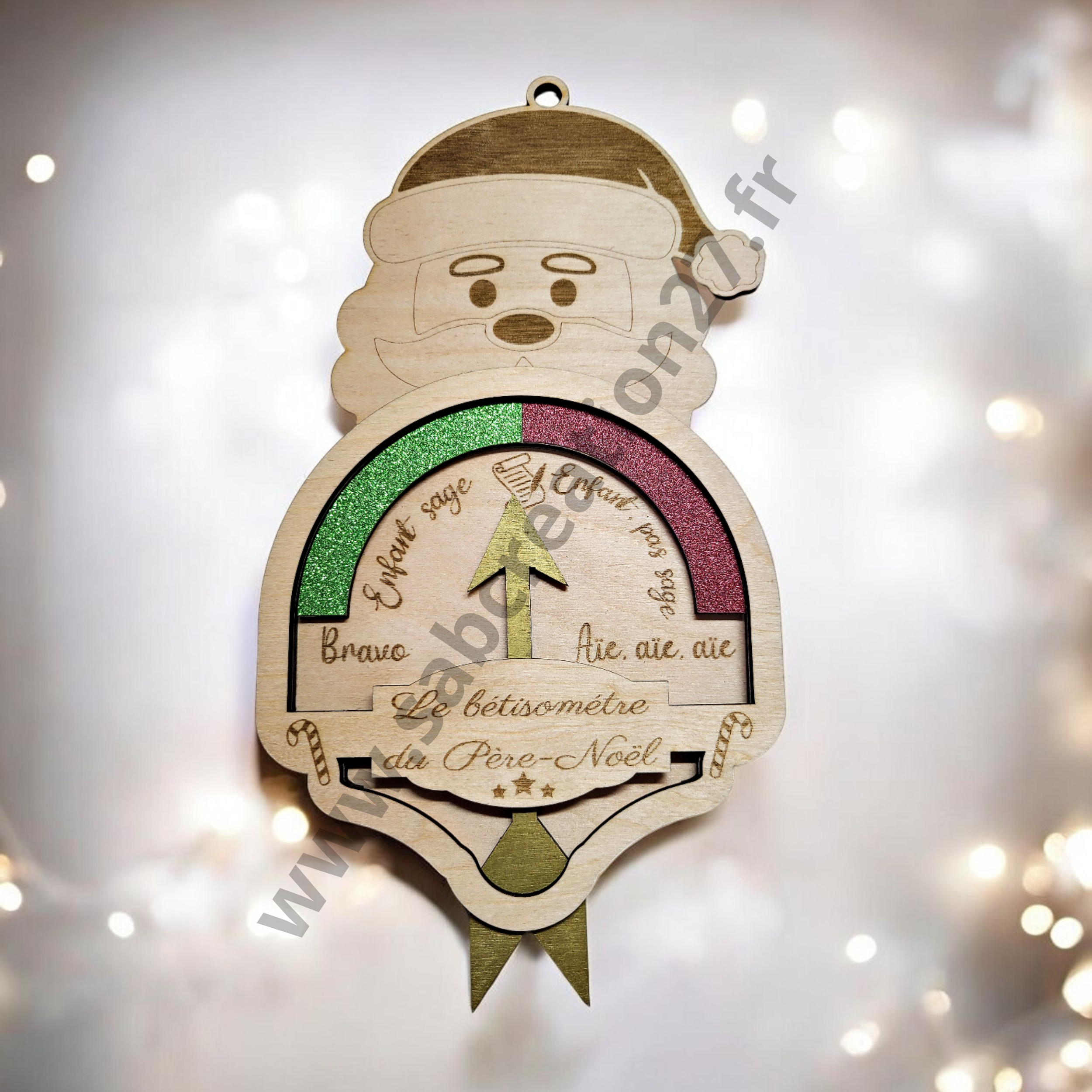 Bétisomètre de Noël décoratif en bois