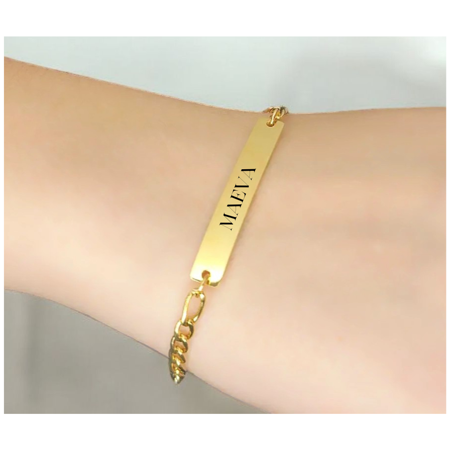 Bracelet acier inoxydable couleur or