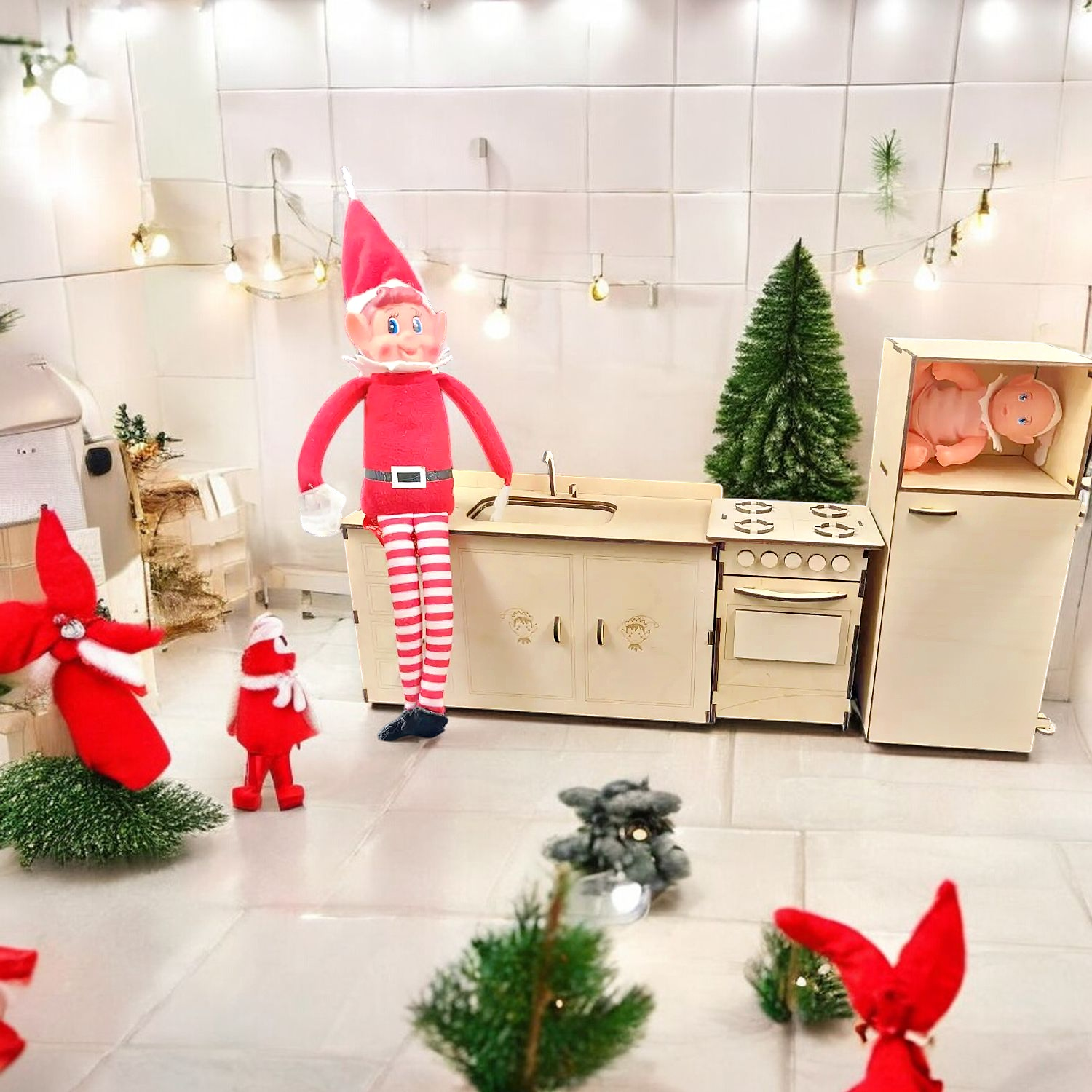 Cuisine en Bois pour Lutins farceurs