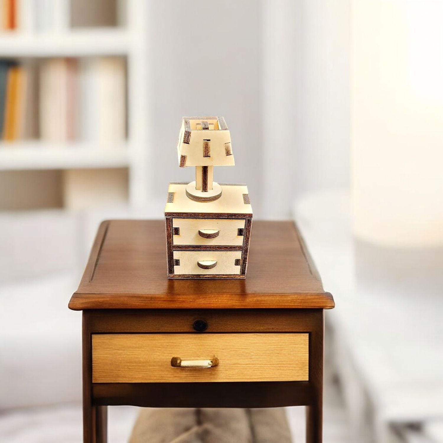 Table de Nuit en Bois pour Lutins Farceurs