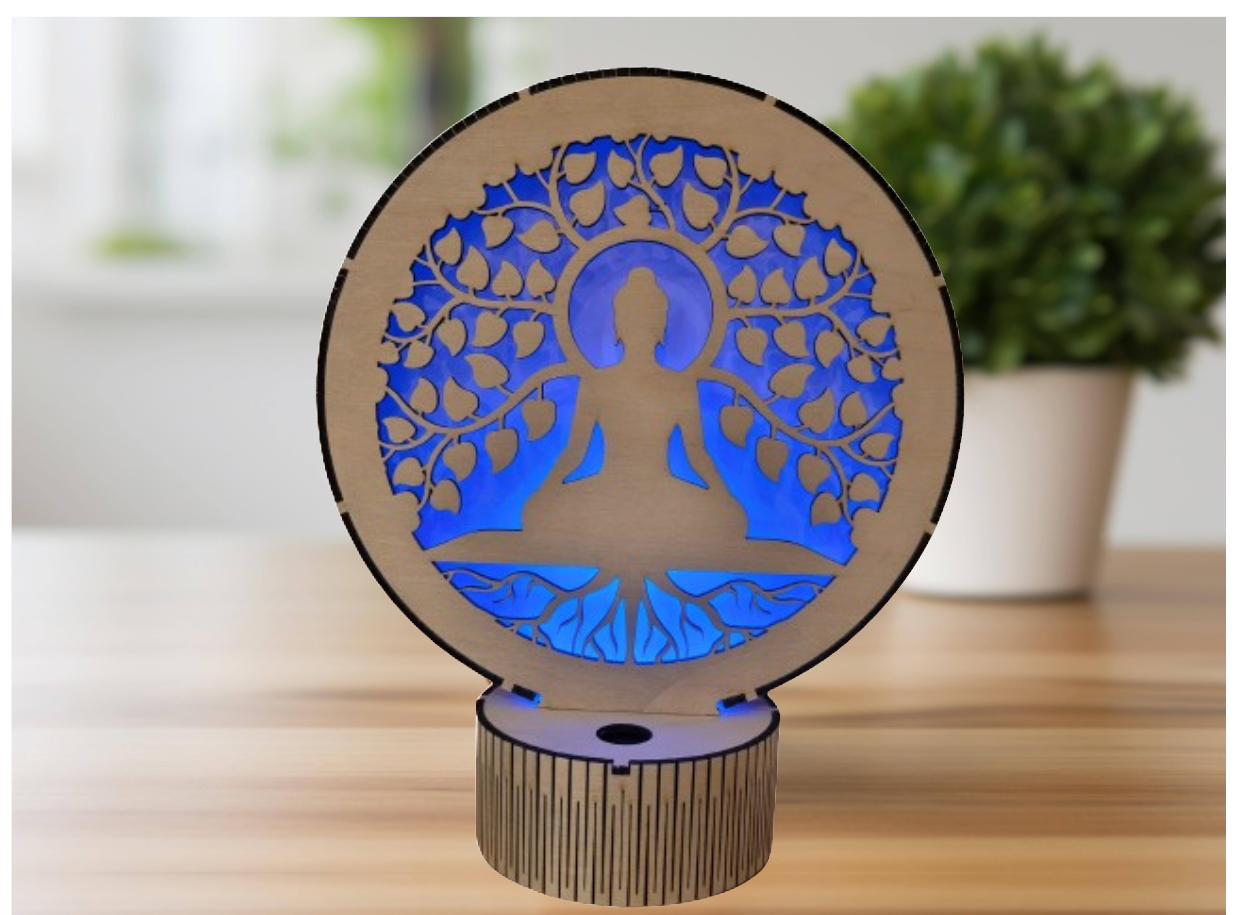 Lampe Bouddha arbre